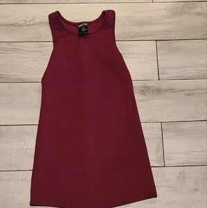 🦔 Girls Paper Doll maroon tank dress🧁